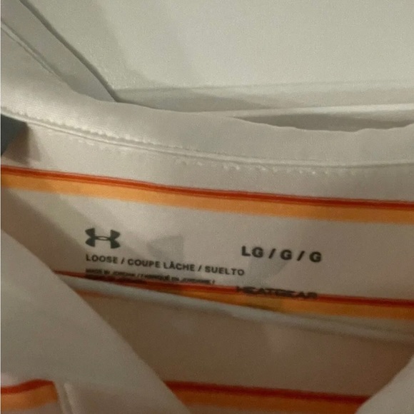 Under Armour Mens Striped Polo Size Mens Large - Picture 2 of 3